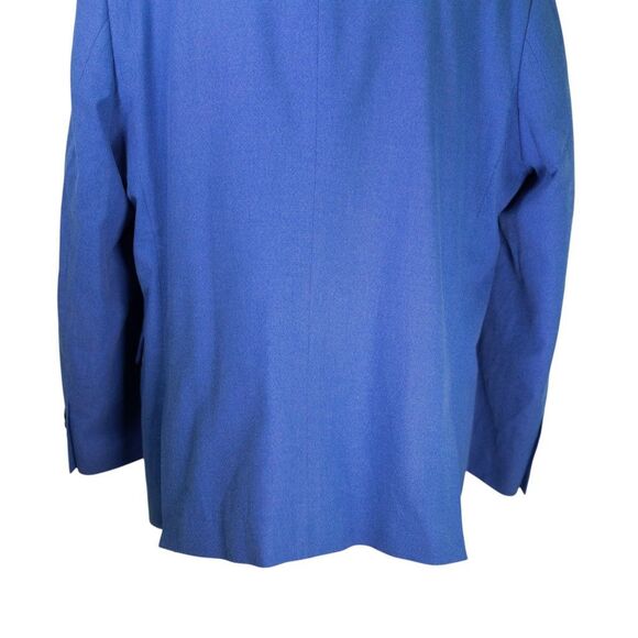 Crown & Ivy Mens Blazer 48R Blue Cotton Stretch Sport Coat 2 Button Jacket Lined - Picture 10 of 10